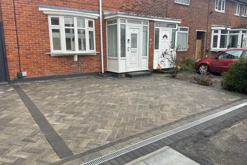 Driveway jet washing Herne Bay — block paving cleaned back to original surface moss and grime removed | mitchhandyman.co.uk
