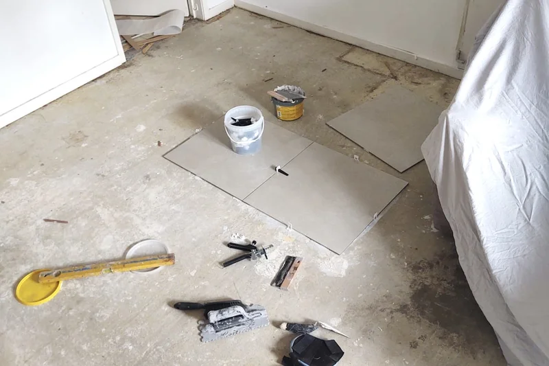 Bare concrete floor before tiling begins — Mitchell Hunter Handyman, Whitstable | mitchhandyman.co.uk